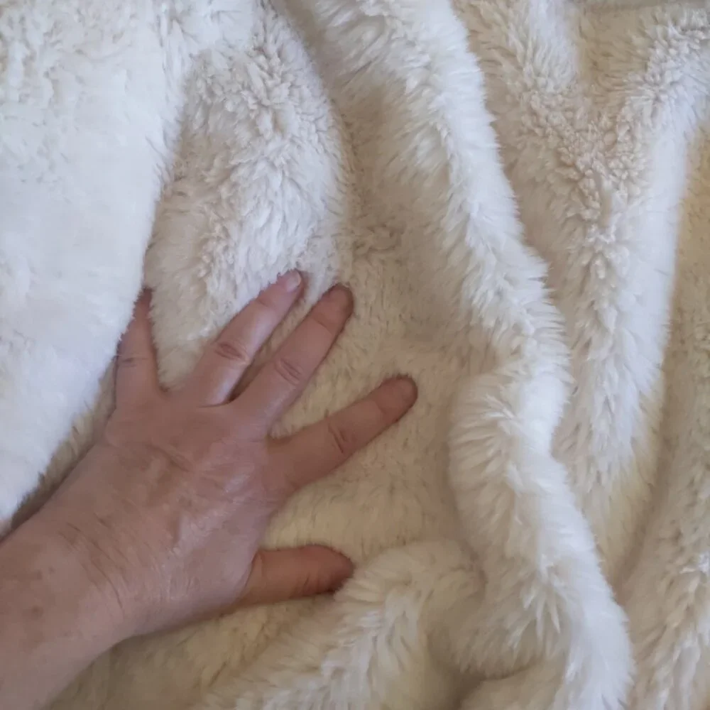 Pottery Barn faux fur ivory Bean Bag COVER